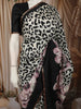 Classic Black Abstract Printed Design Semi Silk Fancy Saree with Floral Border