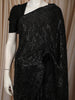 Classic Black Abstract Stone Embellished Design Satin Party Wear Saree with Stone Work Border