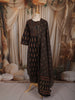 Classic Black Ajrakh Printed Design Cotton Anarkali Salwar Suit with Dupatta