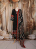 Classic Black Ajrakh Printed Design Cotton Anarkali Salwar Suit with Matching Dupatta
