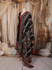 Classic Black Ajrakh Printed Design Cotton Anarkali Salwar Suit with Matching Dupatta