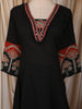 Classic Black Ajrakh Printed Design Cotton Anarkali Salwar Suit with Matching Dupatta