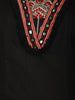 Classic Black Ajrakh Printed Design Cotton Anarkali Salwar Suit with Matching Dupatta