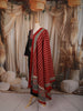 Classic Black Ajrakh Printed Design Cotton Straight Cut Salwar Suit with Contrast Dupatta