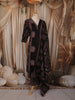 Classic Black Ajrakh Printed Design Cotton Straight Cut Salwar Suit with Dupatta