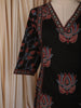 Classic Black Ajrakh Printed Design Cotton Straight Cut Salwar Suit with Dupatta