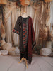 Classic Black Ajrakh Printed Design Pure Cotton Straight Cut Salwar Suit with Contrast Dupatta