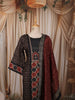 Classic Black Ajrakh Printed Design Pure Cotton Straight Cut Salwar Suit with Contrast Dupatta