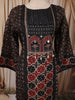 Classic Black Ajrakh Printed Design Pure Cotton Straight Cut Salwar Suit with Contrast Dupatta