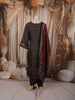 Classic Black Ajrakh Printed Design Pure Cotton Straight Cut Salwar Suit with Contrast Dupatta