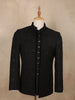 Classic Black Beads Embroidered Design Polynosic Men's Suit