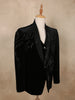 Classic Black Beads Embroidered Design Velvet Men's Suit