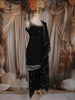Classic Black Butta Zari Embroidered Design Silk Salwar Suit with Dupatta