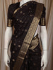 Classic Black Butta Zari Woven Design Pure Kanchipuram Silk Saree with Zari Border
