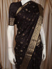Classic Black Butta Zari Woven Design Pure Kanchipuram Silk Saree with Zari Border