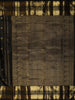 Classic Black Checked Peacock Butta Woven Design Pure Kanchipuram Silk Saree with Contrast Zari Border