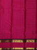 Classic Black Checked Woven Design Pure Kanchipuram Silk Saree with Contrast Double Zari Border