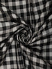 Classic Black Checked Woven Design Pure Kanchipuram Silk Saree with Contrast Double Zari Border