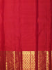 Classic Black Checked Woven Design Pure Kanchipuram Silk Saree with Contrast Zari Border