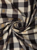 Classic Black Checked Woven Design Pure Kanchipuram Silk Saree with Contrast Zari Border