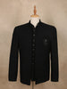 Classic Black Embellished Design Polynosic Men's Suit