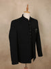 Classic Black Embellished Design Polynosic Men's Suit