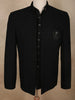 Classic Black Embellished Design Polynosic Men's Suit