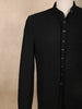 Classic Black Embellished Design Polynosic Men's Suit