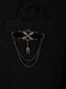 Classic Black Embellished Design Polynosic Men's Suit