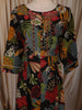 Classic Black Floral Printed Design Cotton Anarkali Salwar Suit with Dupatta