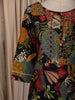 Classic Black Floral Printed Design Cotton Anarkali Salwar Suit with Dupatta