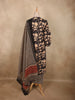 Classic Black Floral Printed Design Cotton Salwar Suit with Dupatta