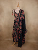 Classic Black Floral Printed Design Cotton Salwar Suit with Dupatta