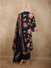 Classic Black Floral Printed Design Cotton Salwar Suit with Dupatta