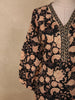 Classic Black Floral Printed Design Cotton Salwar Suit with Dupatta