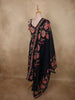 Classic Black Floral Printed Design Cotton Salwar Suit with Dupatta