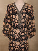 Classic Black Floral Printed Design Cotton Salwar Suit with Dupatta