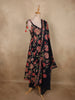 Classic Black Floral Printed Design Cotton Salwar Suit with Dupatta