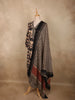 Classic Black Floral Printed Design Cotton Salwar Suit with Dupatta