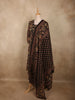 Classic Black Floral Printed Design Cotton Salwar Suit with Dupatta