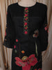 Classic Black Floral Printed Design Cotton Straight Cut Salwar Suit with Dupatta