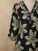 Classic Black Floral Printed Design Cotton Straight Cut Salwar Suit with Dupatta