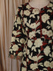 Classic Black Floral Printed Design Cotton Straight Cut Salwar Suit with Dupatta