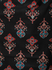 Classic Black Floral Printed Design Cotton Straight Cut Salwar Suit with Dupatta