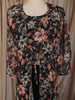 Classic Black Floral Printed Design Georgette Party Wear Palazzo Suit with Long Over Coat