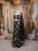 Classic Black Floral Printed and Beads Embroidered Design Chiffon Party Wear Lehenga With Matching Dupatta
