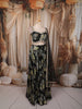 Classic Black Floral Printed and Beads Embroidered Design Chiffon Party Wear Lehenga With Matching Dupatta