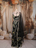 Classic Black Floral Printed and Beads Embroidered Design Chiffon Party Wear Lehenga With Matching Dupatta