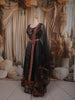 Classic Black Floral Printed and Stone Embellished Design Tussar Silk Fancy Lehenga with Matching Dupatta