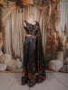 Classic Black Floral Printed and Stone Embellished Design Tussar Silk Fancy Lehenga with Matching Dupatta